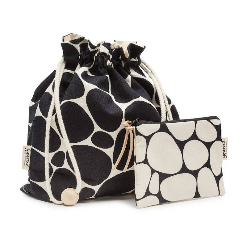 Gyllstad Studio. Black and white purses made of cotton.