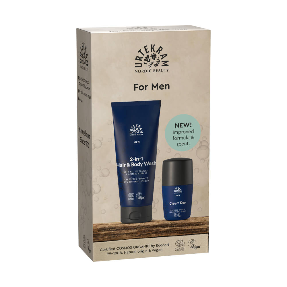 URTEKRAM Geschenkset für Männer, Duschgel + Deo