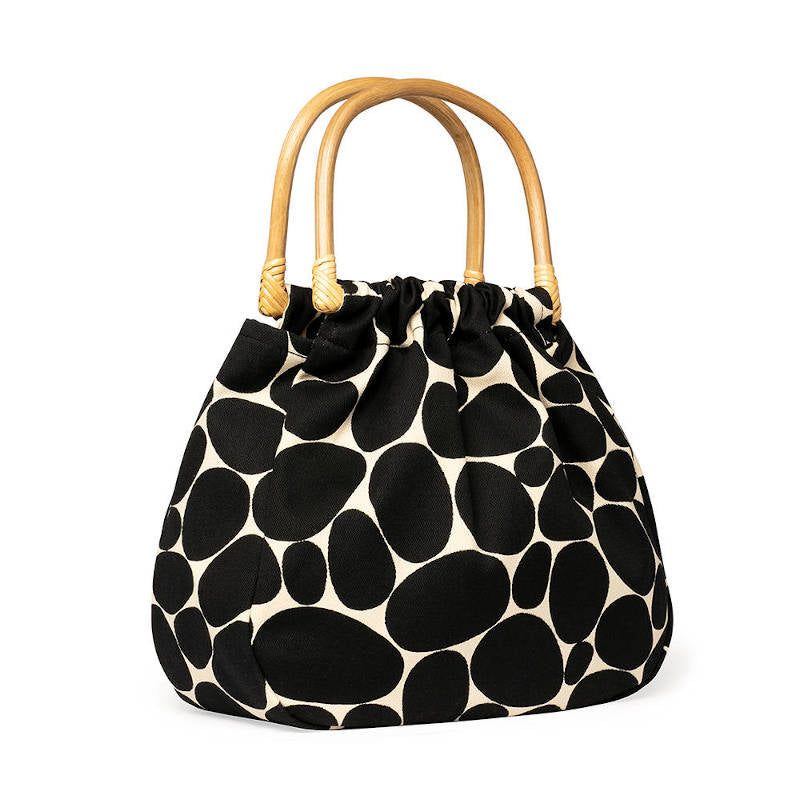 GYLLSTAD STUDIO Handtasche Bambus, Stenar, schwarz & weiß