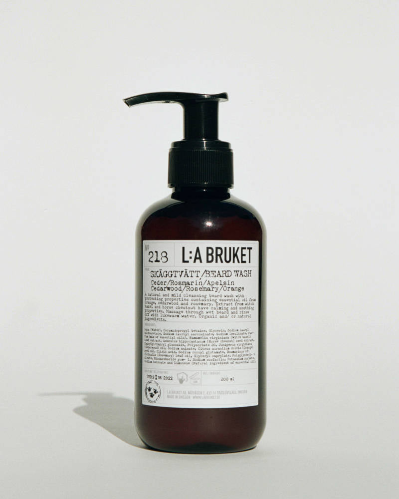 L:A BRUKET No 218 Beard Shampoo Cedar/Rosemary/Orange