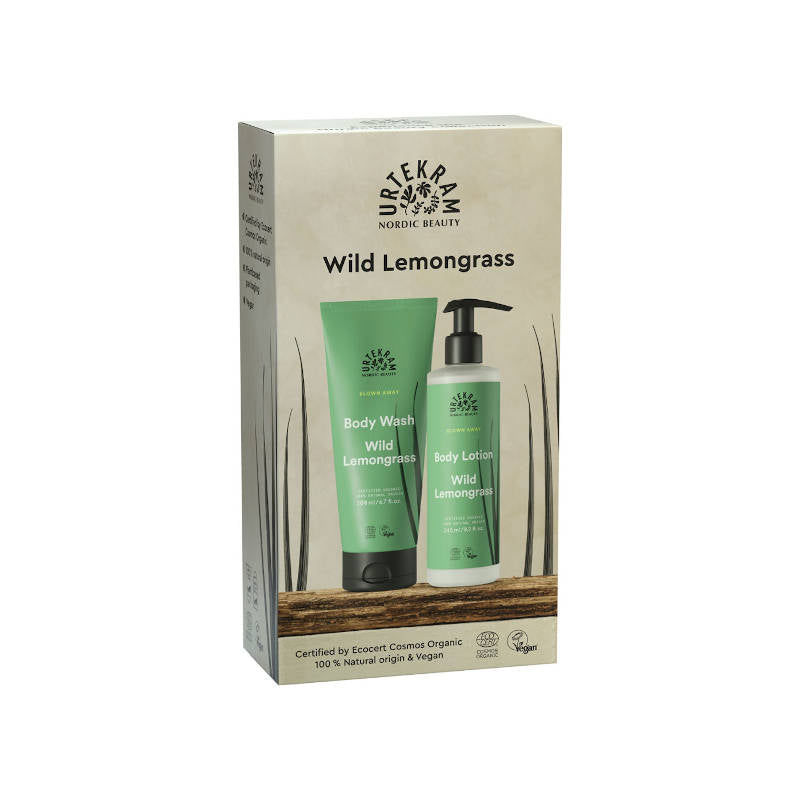 URTEKRAM Geschenkset, Wild Lemongrass, Body Wash & Body Lotion