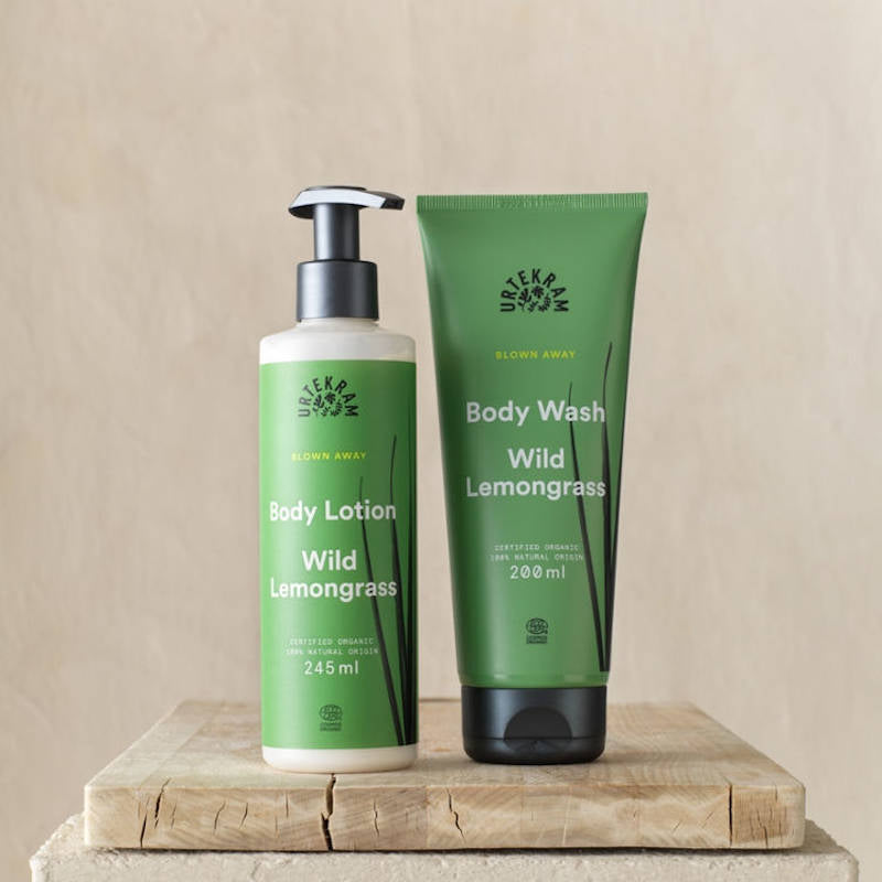 URTEKRAM Geschenkset, Wild Lemongrass, Body Wash & Body Lotion