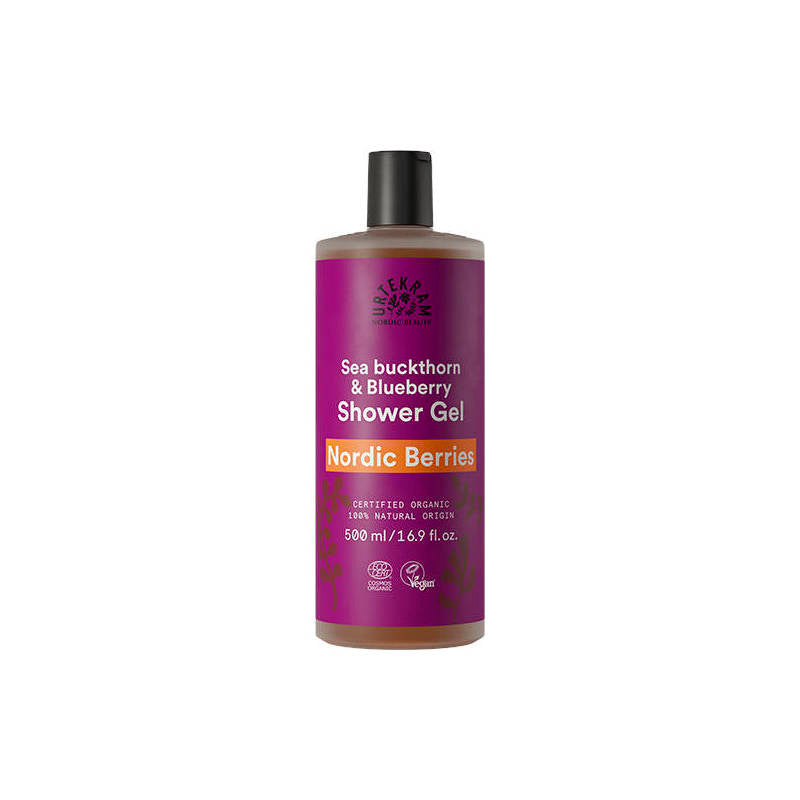 URTEKRAM Nordic Berries Shower Gel, Sea Buckthorn & Blueberry, 500 ml