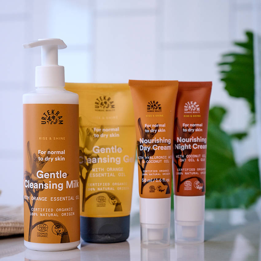Urtekram spicy orange skin care products