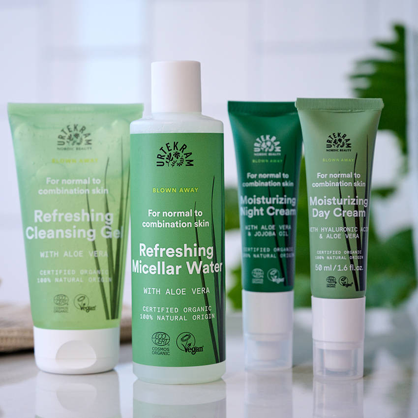 Urtekram wild lemongrass face care products