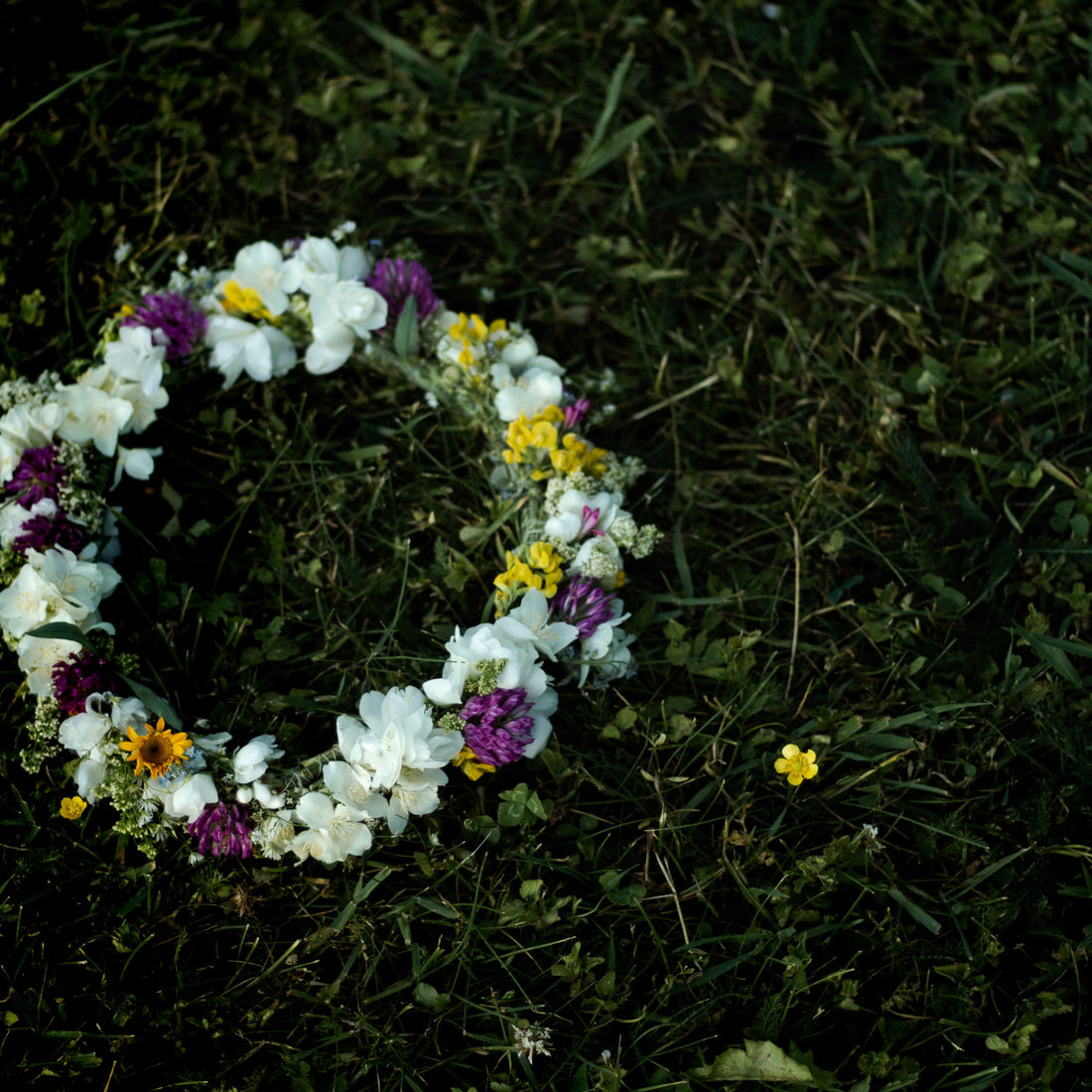 Mittsommerkranz mit Blumen