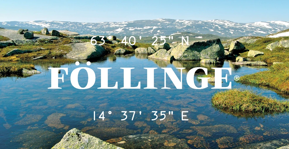 Föllinge - Logo and mountains in the background
