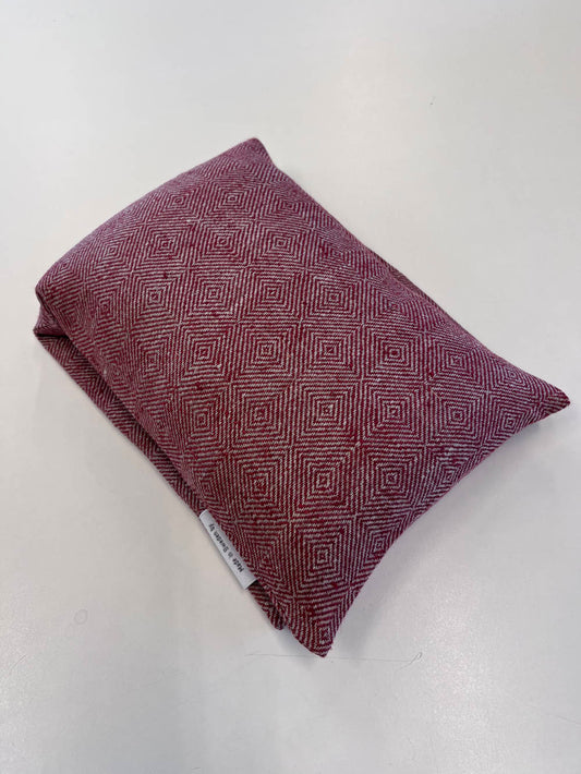 TERRIBLE TWINS Wärmekissen aus Leinen, limited edition "goose eye" rot, mit oder ohne Lavendel