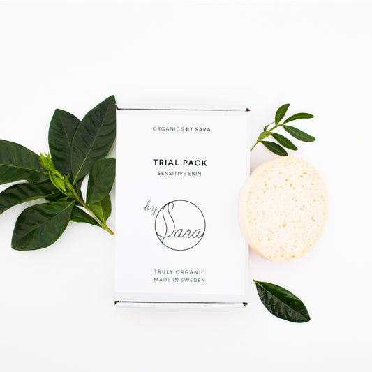 Organics by Sara, Testpaket mit Hautpflegeprodukten für empfindliche Haut 