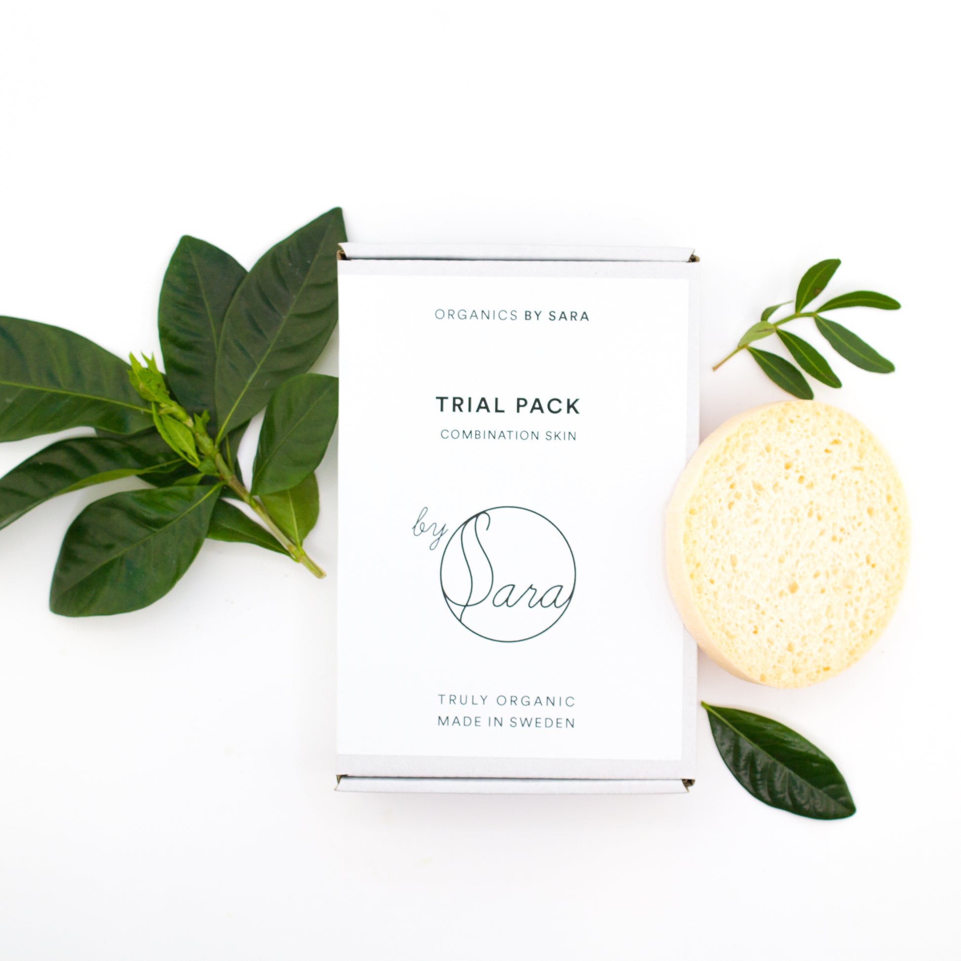 Organics by Sara, Testpaket mit Hautpflegeprodukten für gemischte Haut 