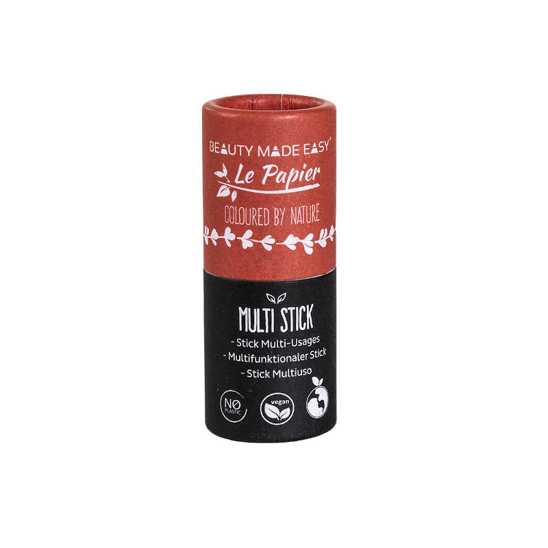 BEAUTY MADE EASY Multistick 2in1, Lippen & Wangen, nr 01 rot  , plastikfreie Verpakcung 