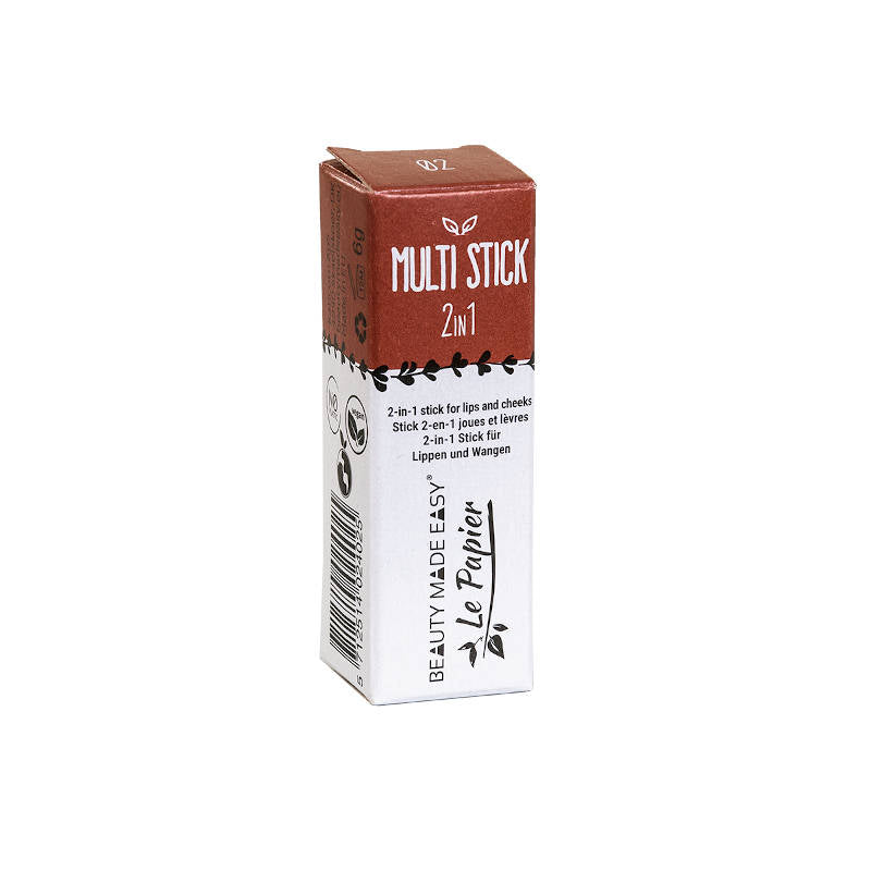 BEAUTY MADE EASY Multistick 2in1, Lippen & Wangen, nr 02 braun 