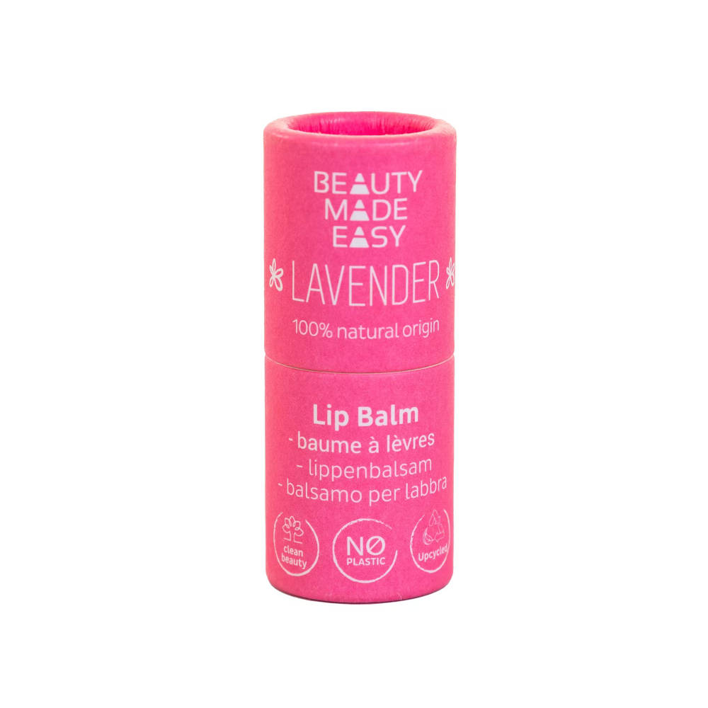 BEAUTY MADE EASY Lippenbalsam Lavendel, plastikfreie Verpackung