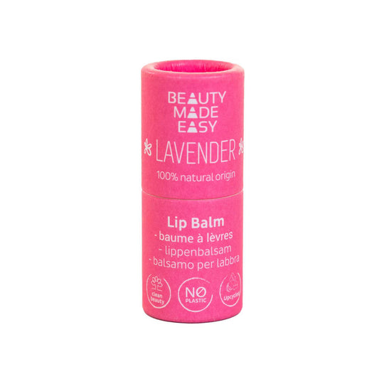 BEAUTY MADE EASY Lippenbalsam Lavendel, plastikfreie Verpackung