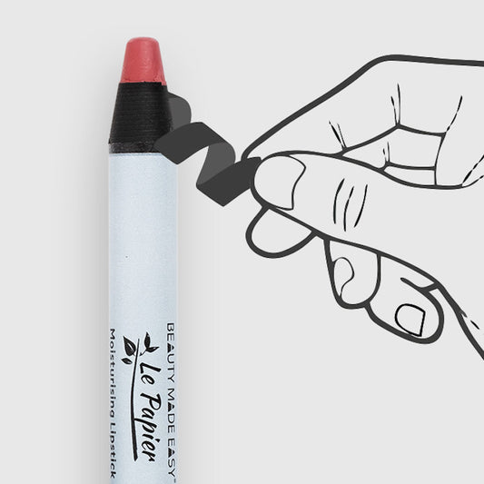 BEAUTY MADE EASY Le Papier Moisturizing Lipstick - Glossy Nudes - Blossom, how to use