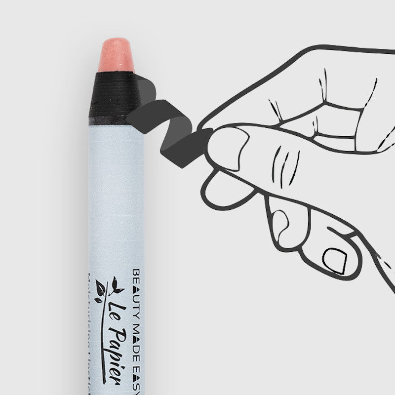 BEAUTY MADE EASY Le Papier Moisturizing Lipstick - Glossy Nudes - Coral, how to use