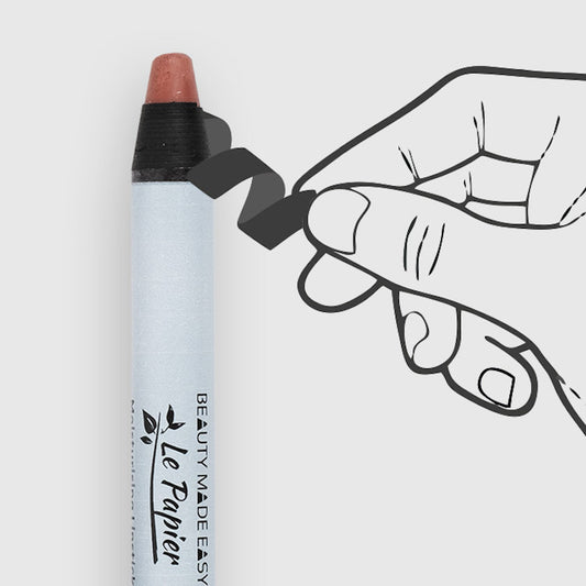 BEAUTY MADE EASY Le Papier Moisturizing Lipstick - Glossy Nudes - Dusty Rose, how to use
