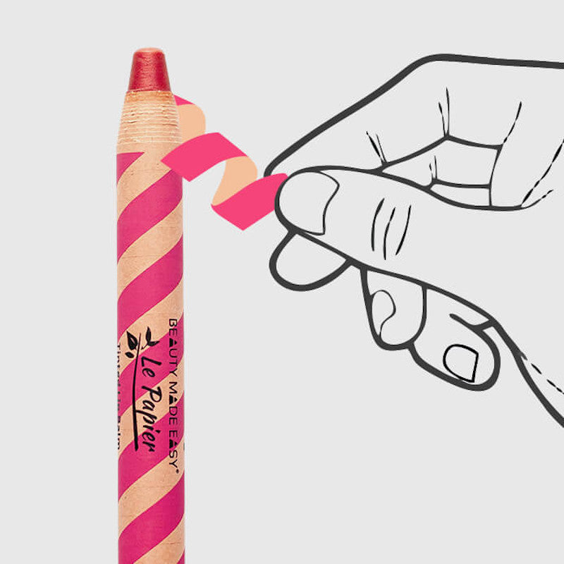 BEAUTY MADE EASY Le Papier Tinted Lip Balm, Rose. Vegane Lippenfarbe aus Dänemark. how to use