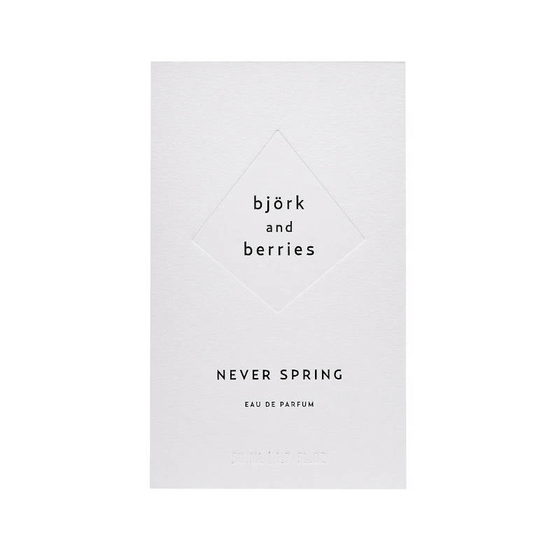 Björk & Berries Never Spring Eau de Parfum, box