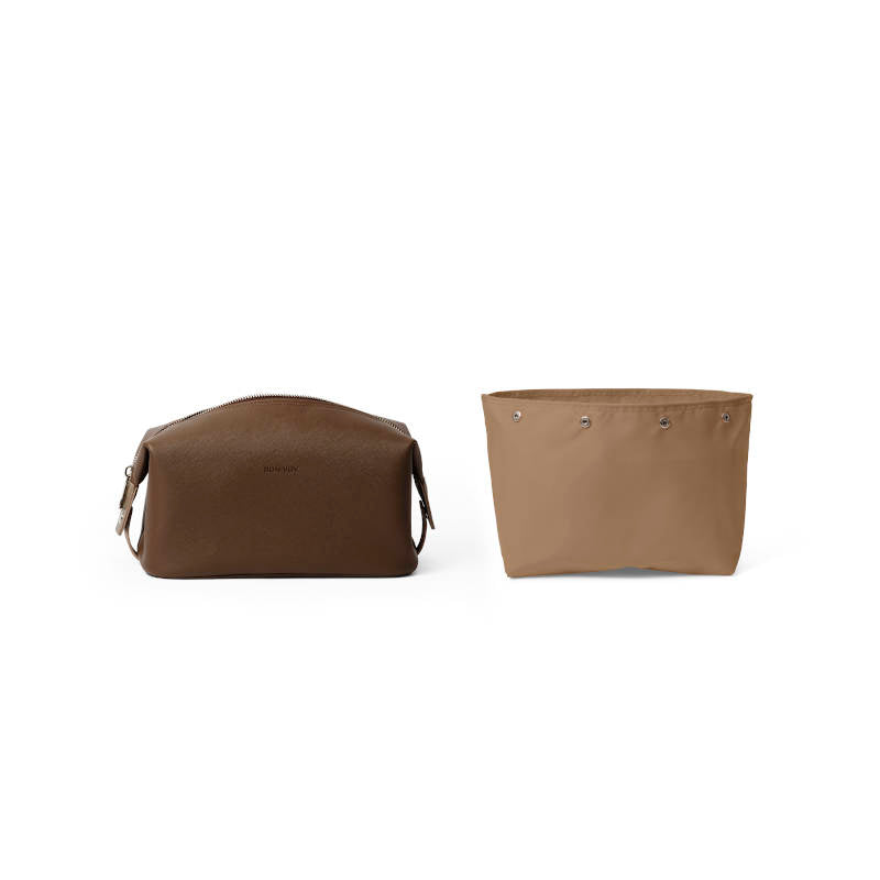 BON VOY Weekend Toiletry Bag Medium / Kulturtasche, medium, braun + beige