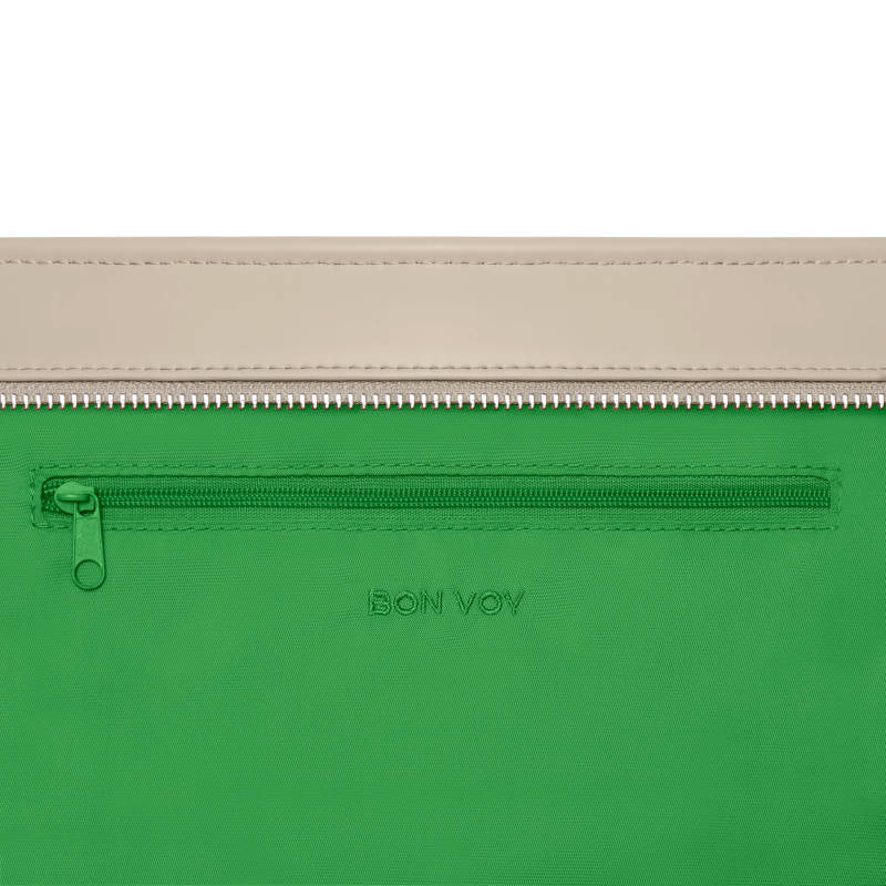 BON VOY Everyday Pouch / Clutch, beige + grün