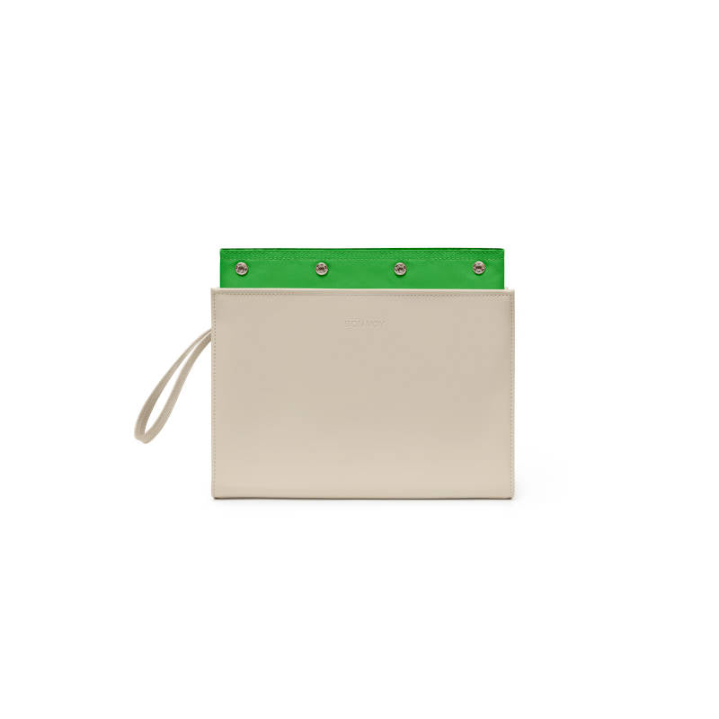 BON VOY Everyday Pouch / Clutch, beige + grün
