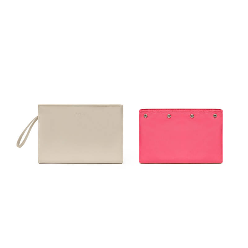 BON VOY Everyday Pouch / Kulturtasche, beige + pink