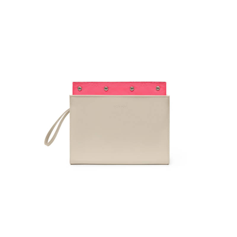 BON VOY Everyday Pouch / Kulturtasche, beige + pink