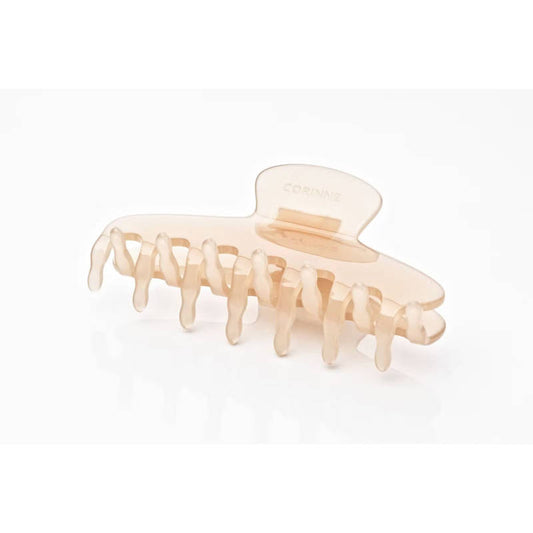 CORINNE Haarspange, Big Plain, creme  