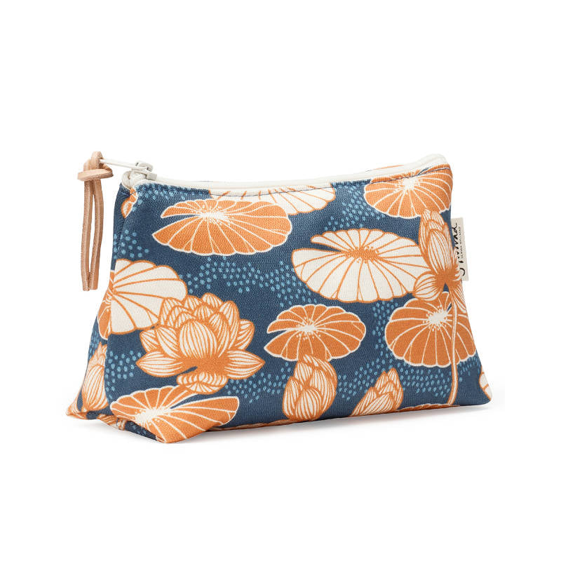 GYLLSTAD STUDIO Kulturtasche Medium, Lotus, blau & orange 