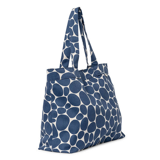 GYLLSTAD STUDIO Schultertasche XL, Stenar, blau & weiß  