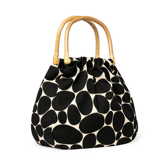 GYLLSTAD STUDIO Handtasche Bambus, Stenar, schwarz & weiß