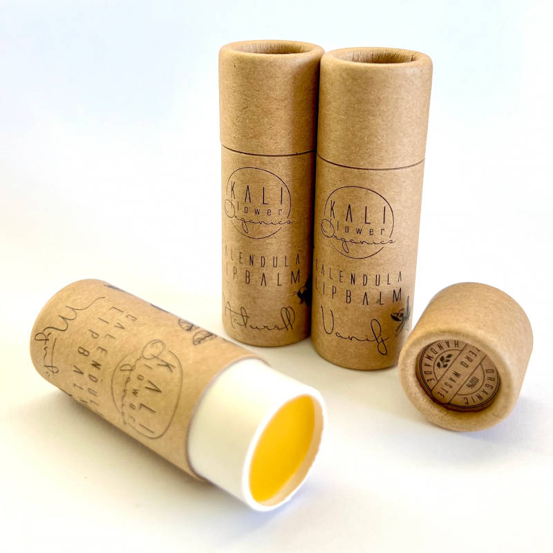 KALIFLOWER ORGANICS Lippenbalsam in Papierhülse, Avokado & Ringelblume, Minze