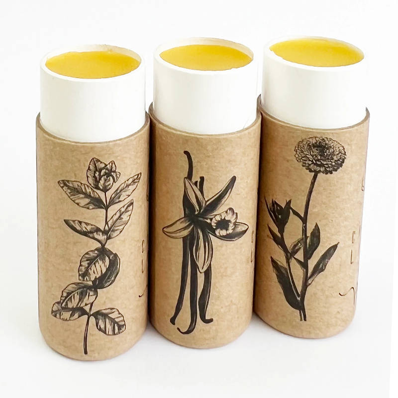 KALIFLOWER ORGANICS Lippenbalsam in Papierhülse, Avokado & Ringelblume, Minze