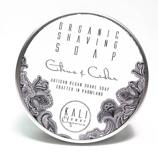 KALIFLOWER ORGANICS Shaving Soap Citrus & Cedarwood, Rasierseife Zitrus & Zedernholz 