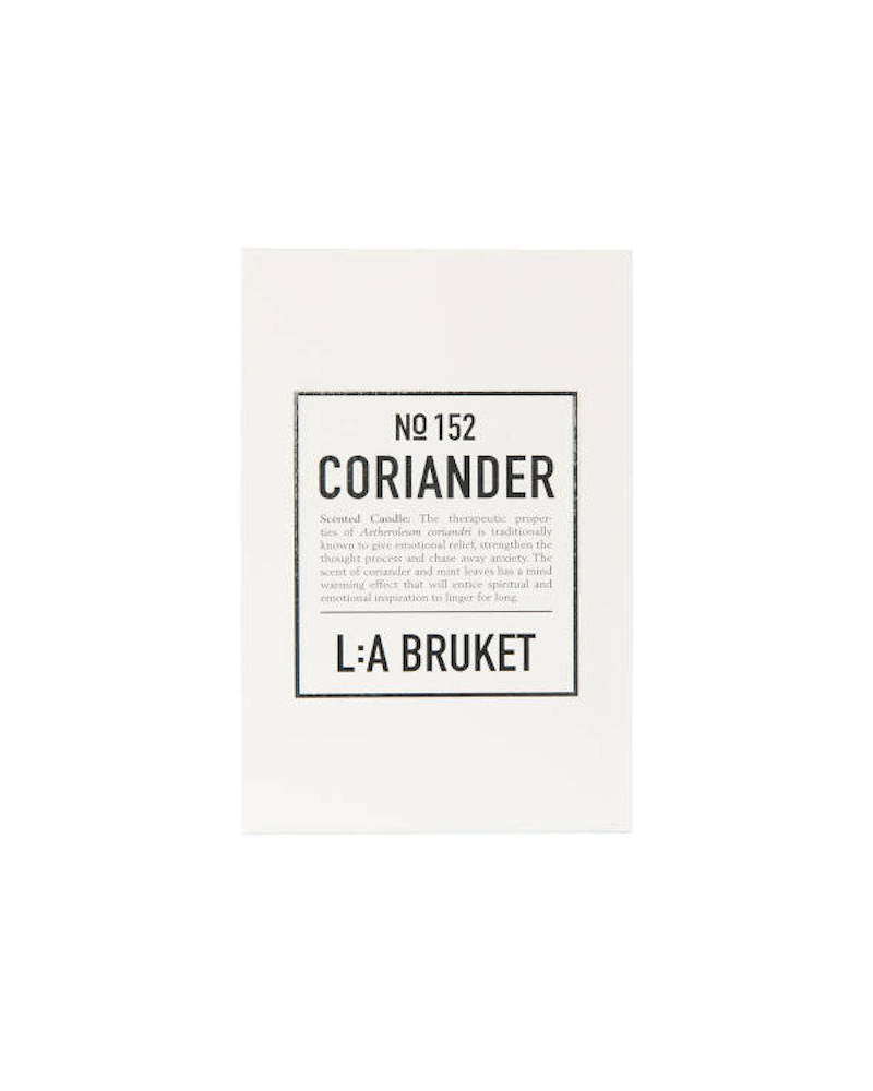 L:a Bruket no 152 Candle Coriander, Duftkerze Koriander, box