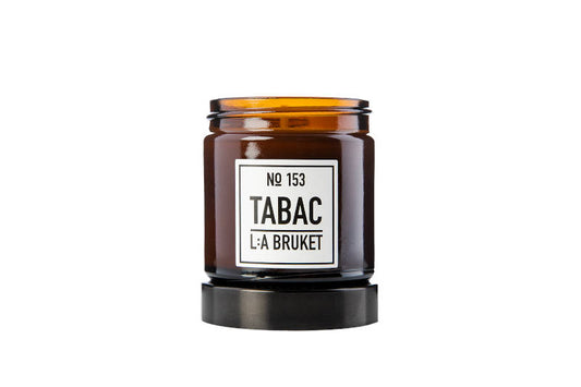 L:A BRUKET No 153 Candle Tabac, Duftkerze Tabak, in Glasgefäß