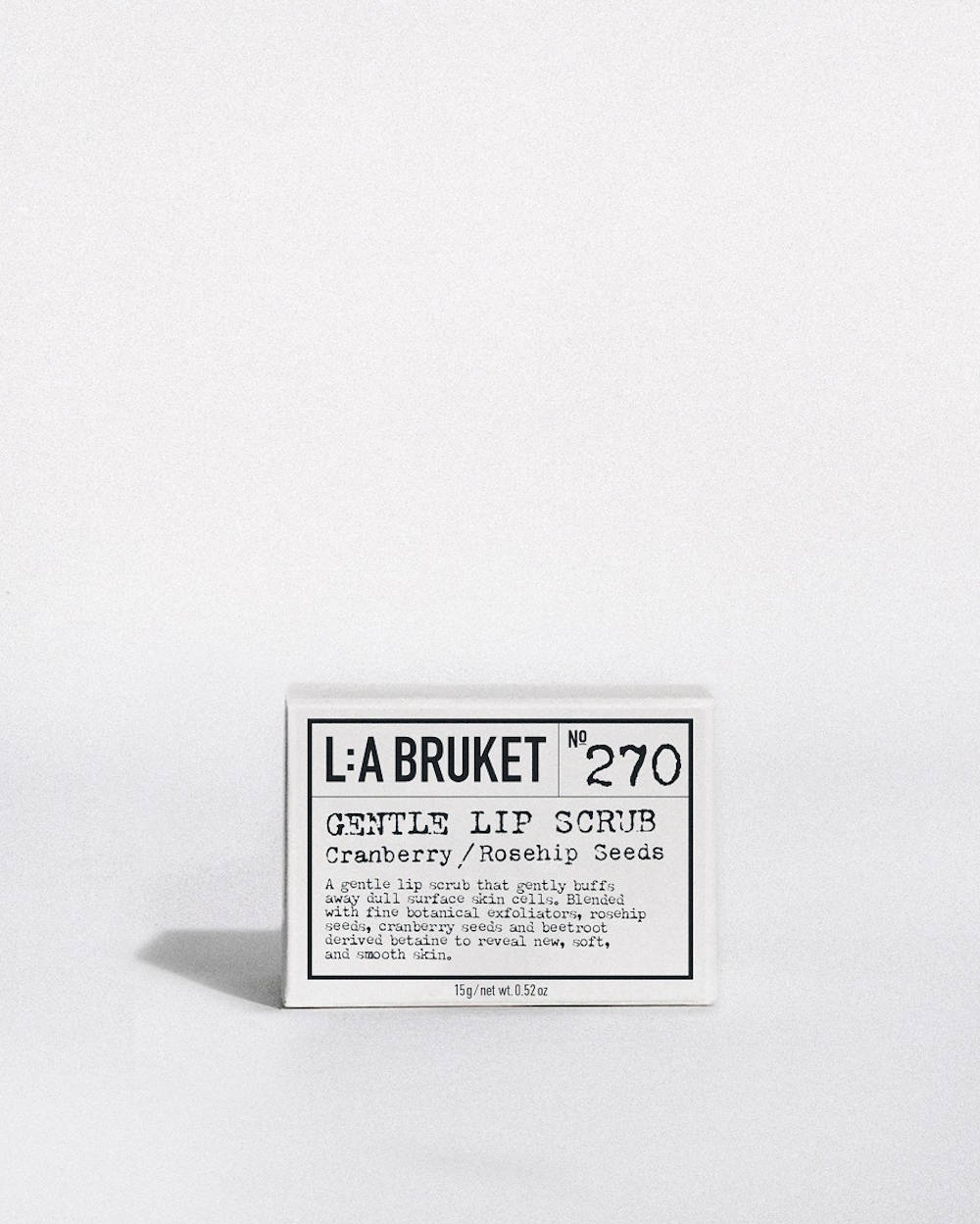 L:A BRUKET No 270 Gentle Lip Scrub / Lippenpeeling, box