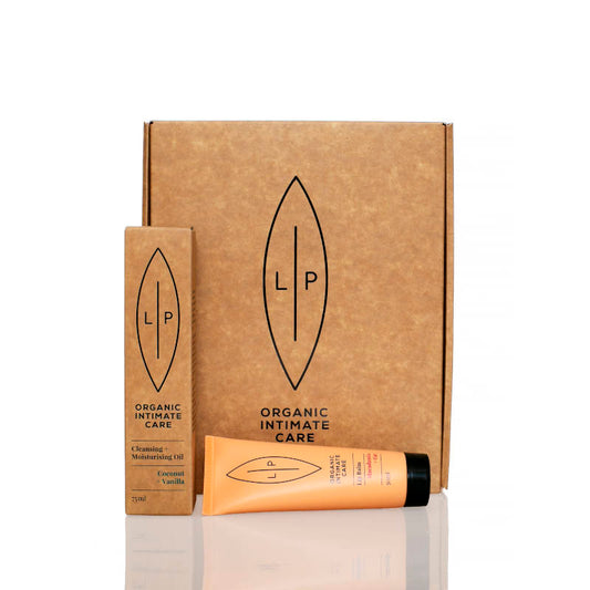 LIP INTIMATE CARE Geschenkset: Cleansing + Moisturising Oil Coconut + Vanilla & Lip Balm