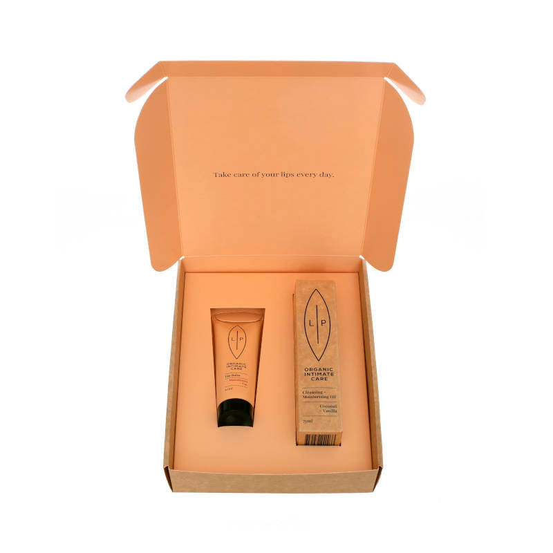LIP INTIMATE CARE Geschenkset: Cleansing + Moisturising Oil Coconut + Vanilla & Lip Balm