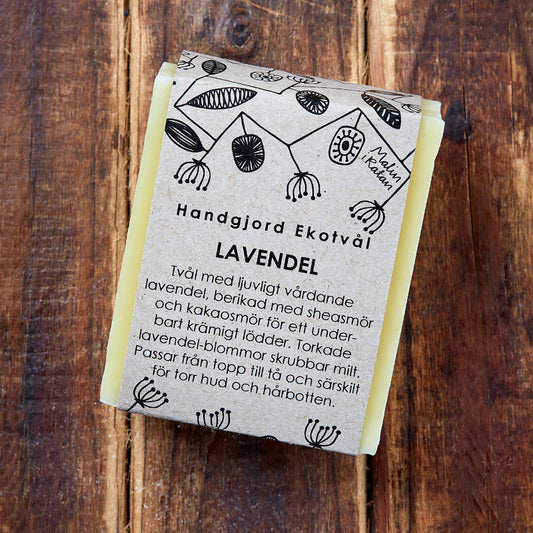 Malin i Ratan Handgemachte feste Seife Lavendel mit natürlichen Inhaltsstoffen
