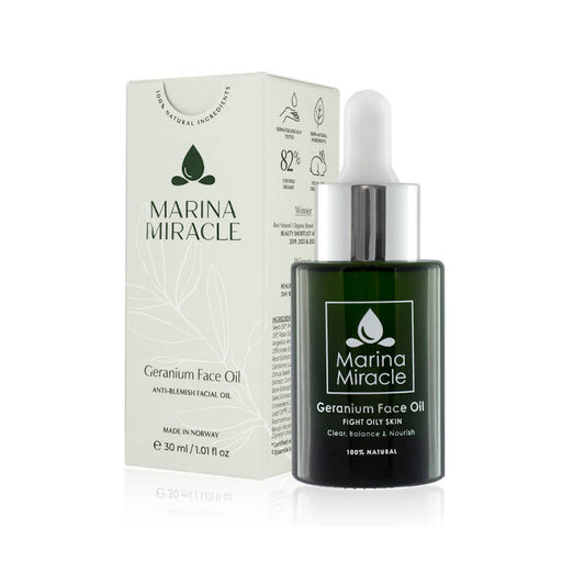 MARINA MIRACLE Geranium Face Oil, Gesichtsöl gegen unreine Haut (Acne Fight Serum)