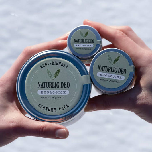 Naturlig Deo, 3 natürliche Deos in verschiedenen Größen