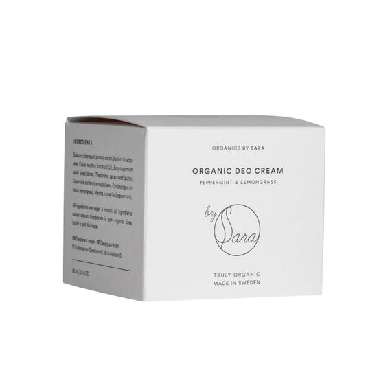 ORGANICS BY SARA Organic Deo Cream Peppermint & Lemongrass, Deocreme Pfefferminze & Zitronengras, 60 ml