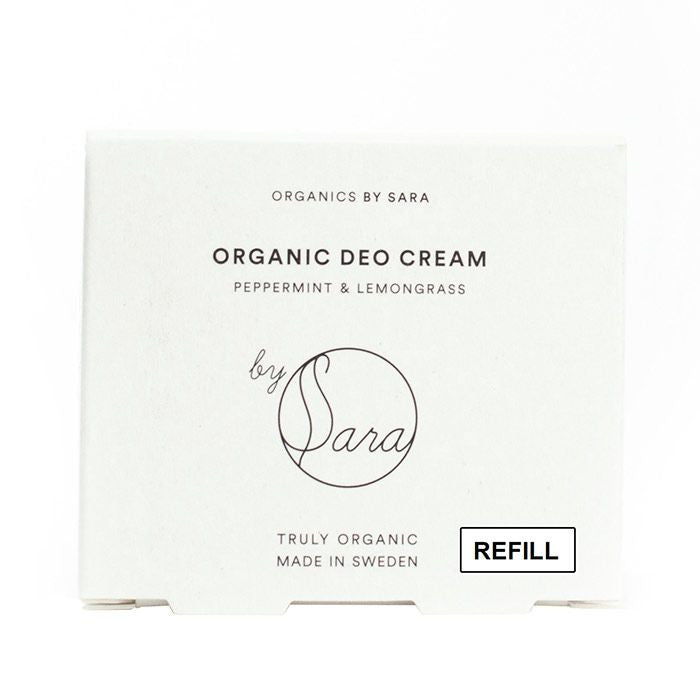 ORGANICS BY SARA Organic Deo Cream Peppermint & Lemongrass, Deocreme. REFILL
