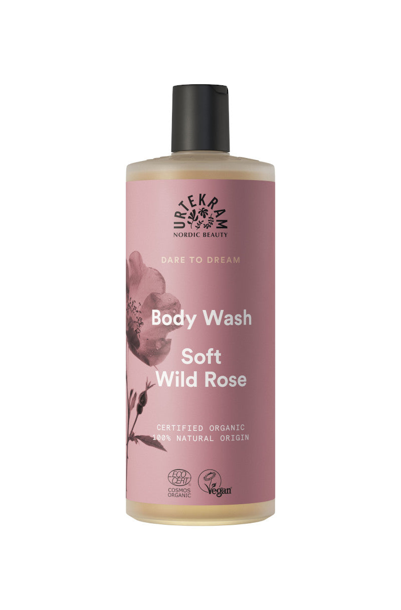 URTEKRAM Body Wash, Soft Wild Rose