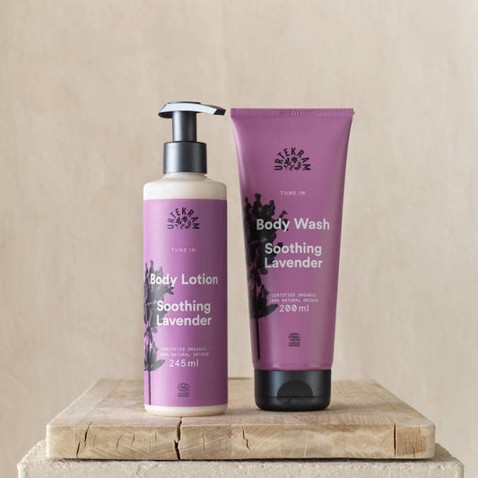 URTEKRAM Geschenkset, Soothing Lavender, Body Wash & Body Lotion