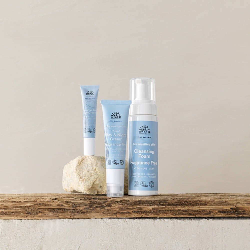 Urtekram skin care products, free from fragrance