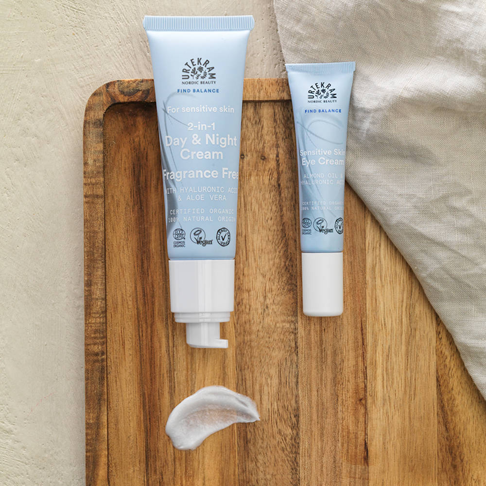 URTEKRAM Day & Night Cream + eye cream, Fragrance Free
