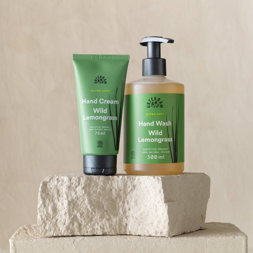 URTEKRAM Hand Wash & Hand Cream, Wild Lemongrass